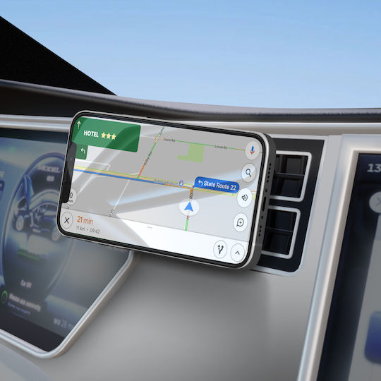 Suport magnetic pentru telefon auto Linq Tesla Model S X rotativ negru