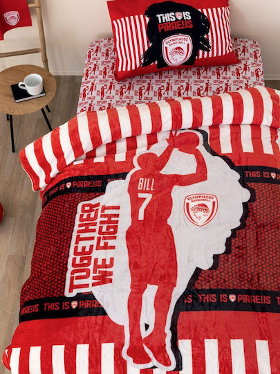 Palamaiki Blanket Fleece Olympiacos Red 160x220cm