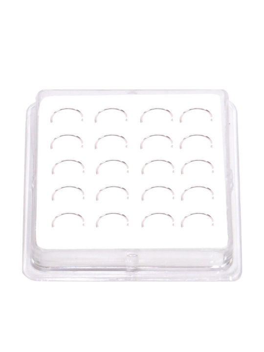 Ro-Ro Accessories Σκουλαρίκι Clicker Μύτης από Ασήμι Λευκό