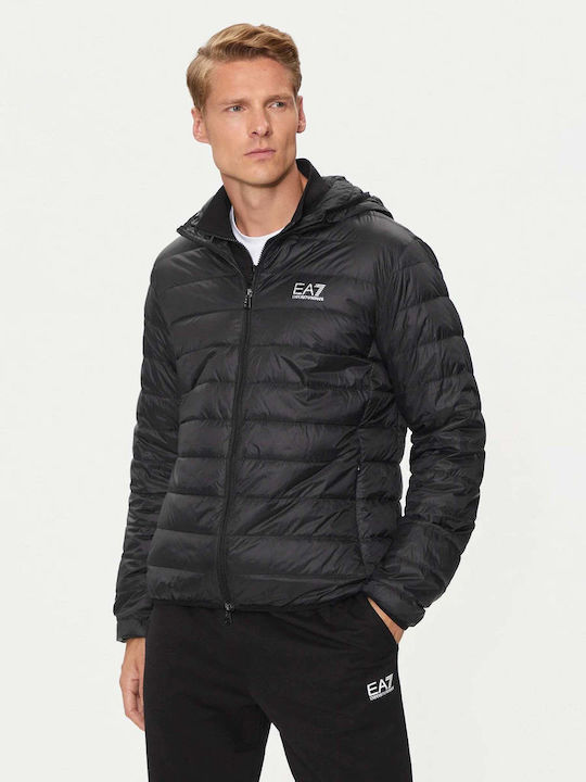 Emporio Armani Χειμωνιάτικο Μπουφάν Puffer Μαύρο