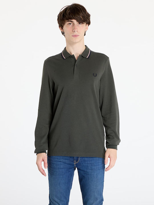 Fred Perry Μπλούζα Μακρυμάνικη Field Green, Dar...
