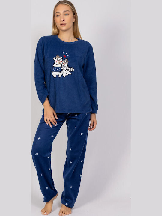 Sexen Winter Women's Pyjama Set Blue