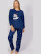 Sexen Winter Women's Pyjama Set Blue