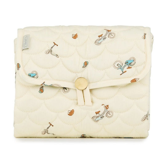 Cam Cam Copenhagen Portable Changing Pad Bicycles with Beige Fabric