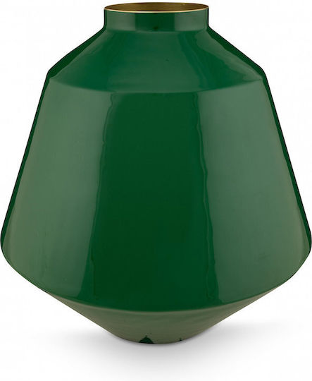 Pip Studio Metal Vase Dark Green 35cm X 35cm Pip Studio Metal Vase Dark Green 35cm X 35cm