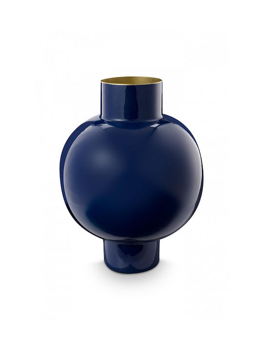 Pip Studio Metallvase Blau 31,5 cm x 42 cm