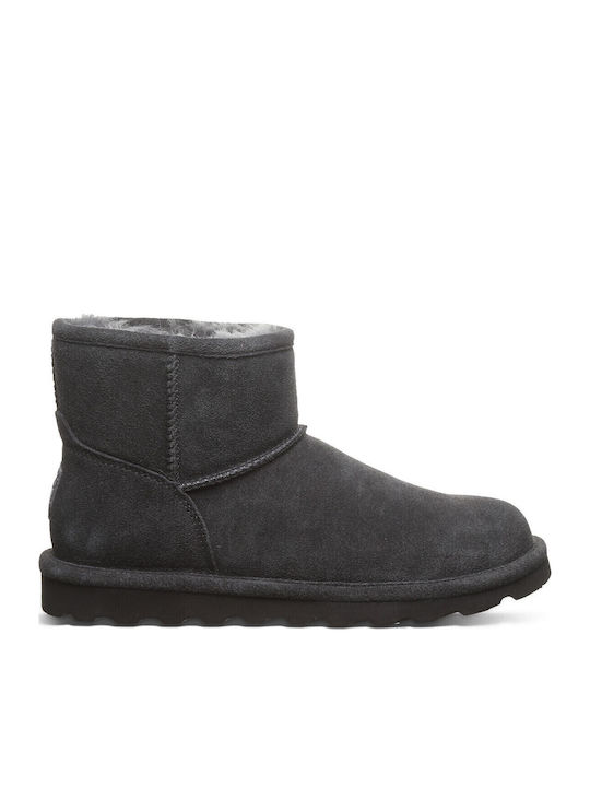 Bearpaw Alyssa Δερμάτινα Γυναικεία Μποτάκια Γκρι