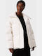 Γυναικείο Puffer Μπουφάν για Χειμώνα Off White