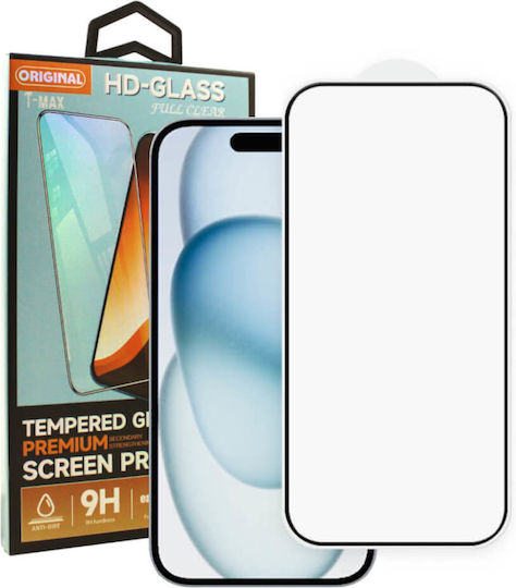T-Max Full Face Tempered Glass (iPhone 16)