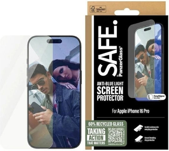 Safe By Panzerglass Anti-blue Light Screen Protector Apple Iphone 16 Pro Ultra-wide Fit