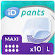 Ontex Id Pants Maxi Πάνες Βρακάκι Ακράτειας 10τμχ