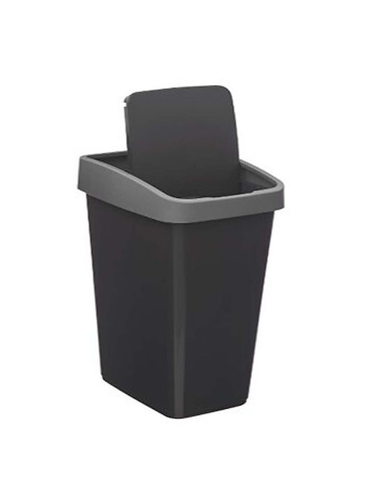 5Five Waste Bin Waste Plastic Gray 10lt 1pcs