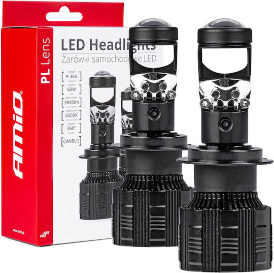 AMiO Λάμπες Αυτοκινήτου H7 Canbus LED Ψυχρό Λευκό 60W 2τμχ