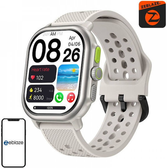 Zeblaze Beyond 3 Pro Aluminium 43mm Smartwatch με Παλμογράφο (Champagne)
