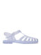 Flache Sandalen für Damen in Hellblau Farbe
