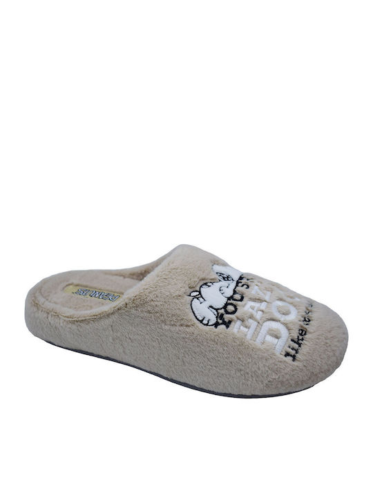 Winter Women's Slippers Beige