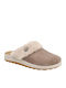 Anatomical Leather Women's Slippers Beige