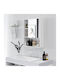 Kleankin Badezimmerspiegel aus Spanplatte mit Regal & Schrank 60x15cm Weiß