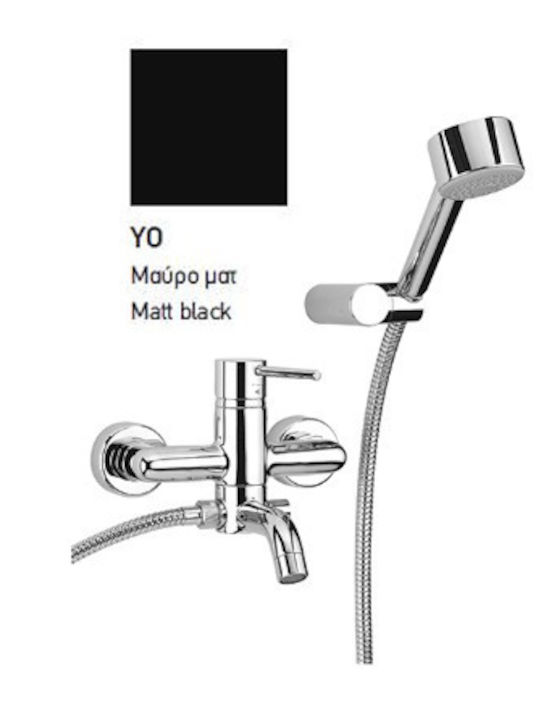 Paini Mischung Bade- / Duscharmatur Badewanne Komplettes Set Schwarz
