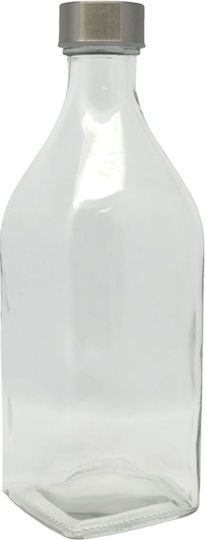 Ankor Flasche Wasser Glas mit Schraubverschluss Transparent 1000ml