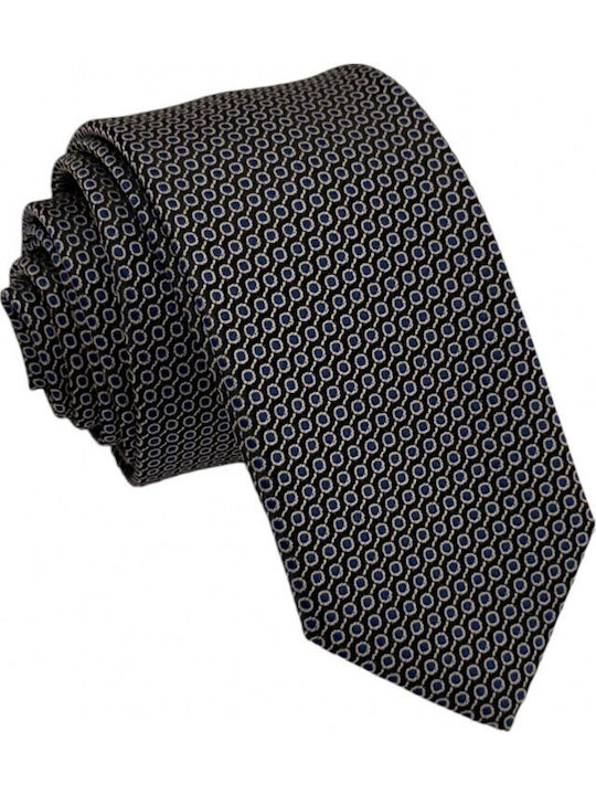 Γραβάτα Μπεζ Μπλε Small Motif 6/7.5εκ