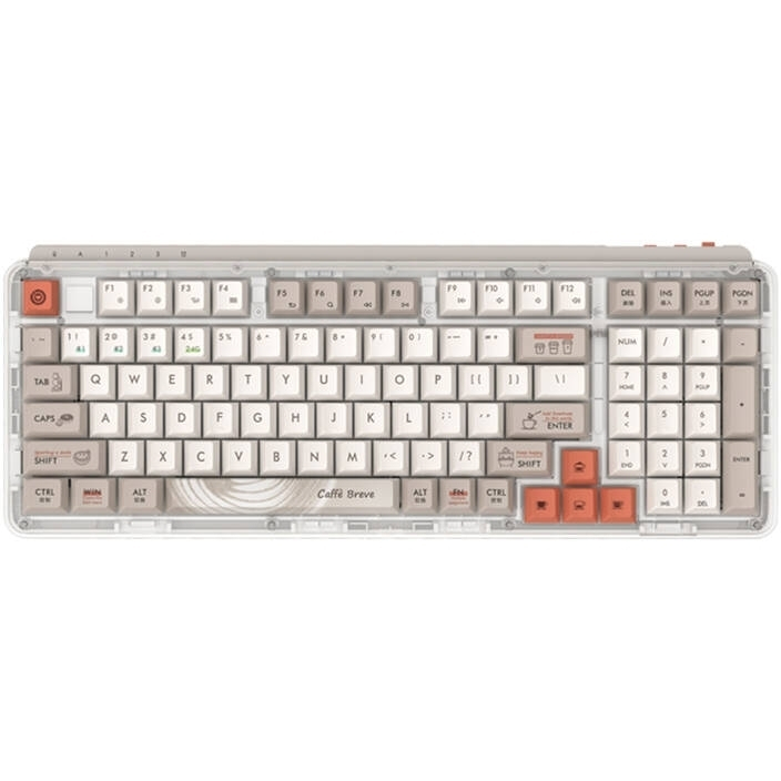 Z980 ProMax MIIIW 2.4G Wireless Keyboard (Coffee)