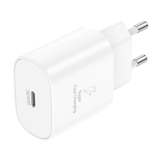 Foneng GaN Kabelloser Ladegerät mit USB-C Ausgangsanschluss 25W Stromlieferung Weiß (EU51)