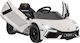Electric One-Seater Car with Remote Control Licensed 12 Volt White