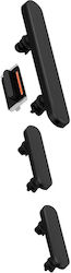 Clappio Power Volume Mute Button for iPhone 15 15 Plus Black
