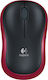Logitech M185 (910-002237) Kabellos Mini Maus Black/Red