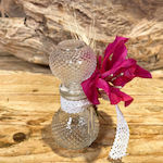 Christening Favor Glass Bottle Bougainvillea & Wheat