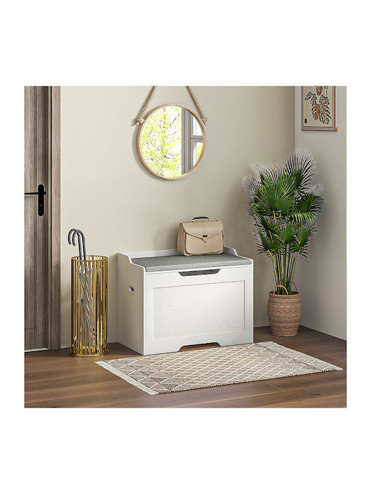 Storage Cabinet Made of Wood and Fabric M75xW40xH56 cm