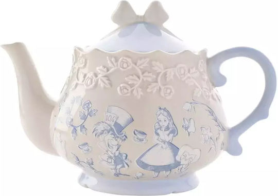 Alice In Wonderland Alice Embossed Tea Pot Τσαγιέρα Κεραμική Μπεζ 1000ml