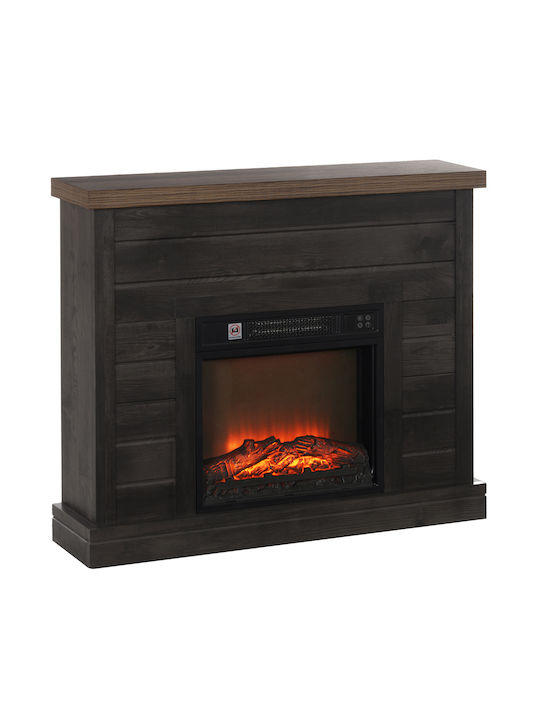 HomCom Επιδαπέδιο Ηλεκτρικό Τζάκι 1800W 96.5x22cm Γκρι