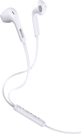 Jes 001021005 In-ear Handsfree Ακουστικά με Βύσμα 3.5mm Λευκό