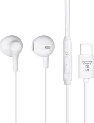 Jes In-ear Handsfree Headphones with Connector USB-C White
