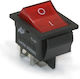 Adeleq On-Off switch Rocker with Lighting 4 Contacts 1pcs