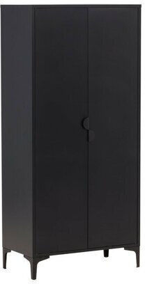 Ușă dublă Dulap de Haine Dallas G104 Negru 85x45x183cm