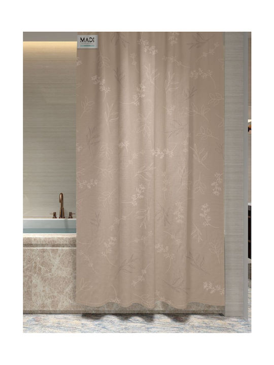 Madi Shower Curtain 180x180cm Coffee