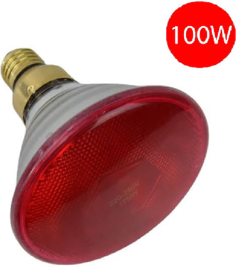 Bongbada Red Heat Lamp 100 Watt Pressed Glass