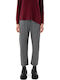 Damen Hoch tailliert Stoff Hose Gray