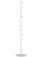 HomCom Metallic Coat Rack White 35x35x170cm