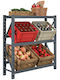 HomCom Free Standing Metallic Wine Cabinet Gray 110x30x110cm