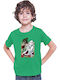 Kid T-shirt Japan Anime Manga Tralala Demon Slayer Daki Gyutaro Green