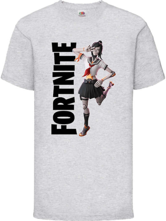 Детска тениска Epic Games Tralala Battle Royale Fortnite Tsuki сива