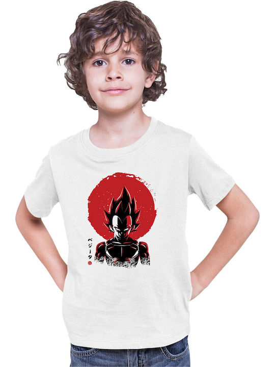 Tricou Copii Dragon Ball Z Tralala Vegeta 03 Alb