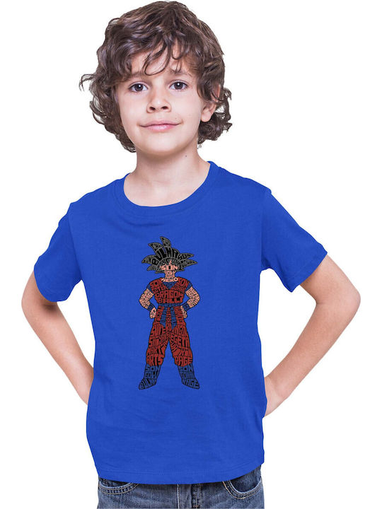 Kinder T-Shirt Dragon Ball Z Tralala Goku 04 Blau