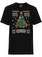 Kid's Christmas Holiday T-shirt Tralala Nintendo Christmas Tree Black