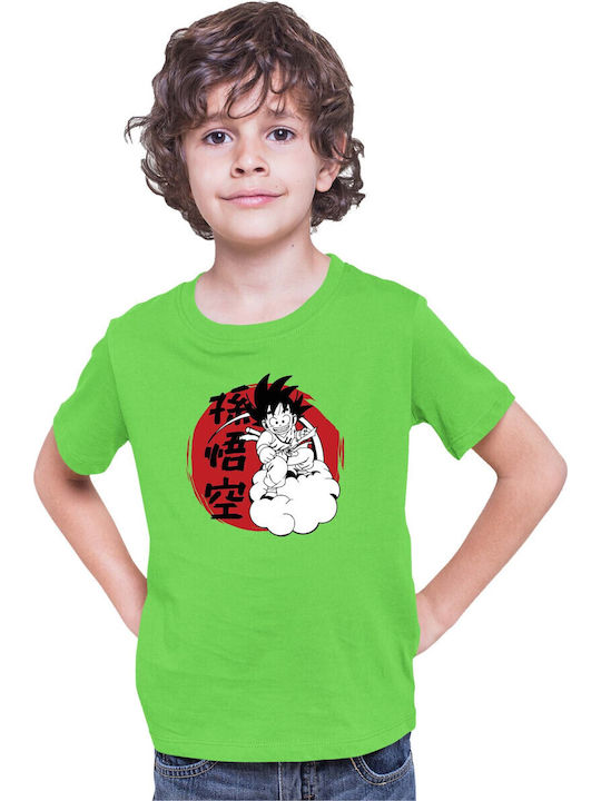 Kid T-shirt Dragon Ball Z Tralala Goku 03 Lime