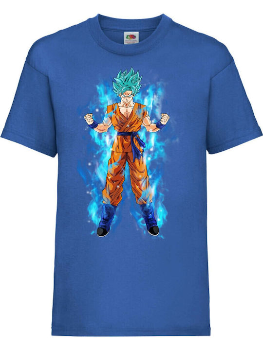 Kinder T-Shirt Japan Animation Tralala Dragon Ball Z 05 Blau